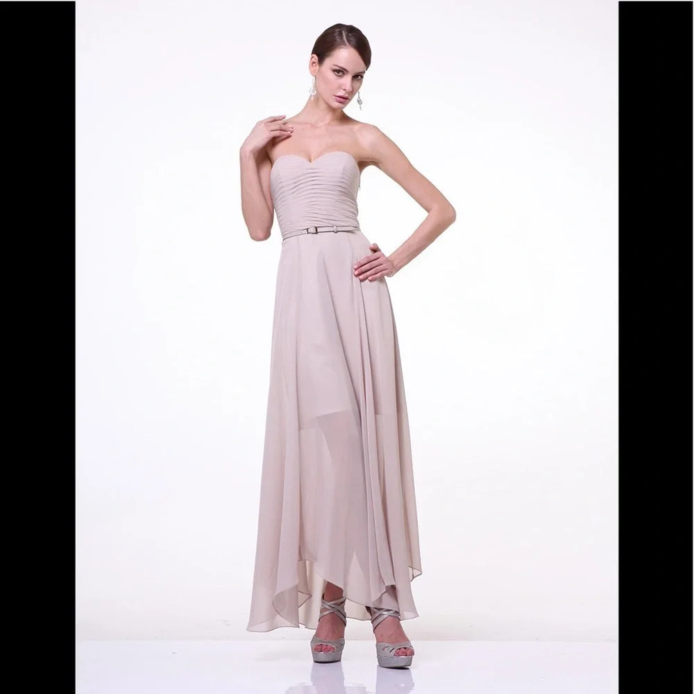 CINDERELLA DIVINE CND-1472 Formal Gown in Khaki, XS, NWT​